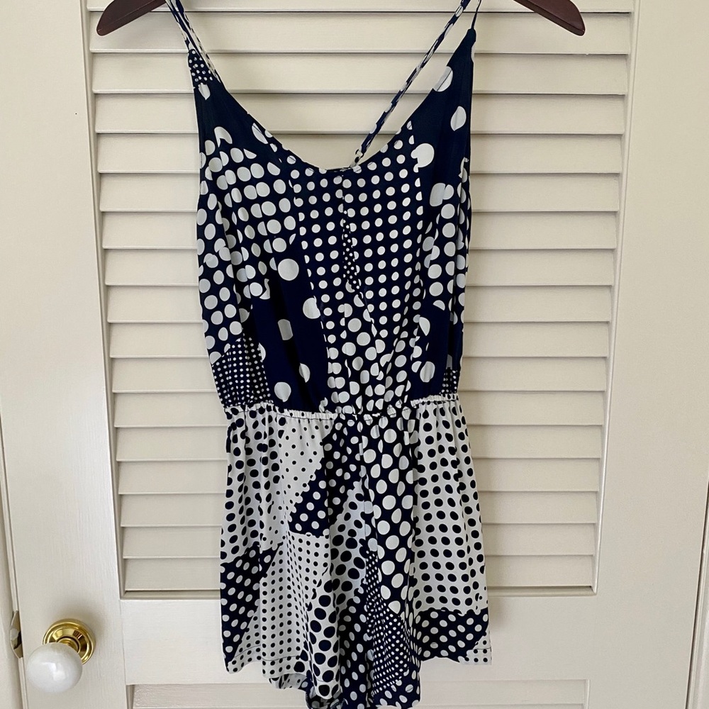 Blue Polkadot Sunner Romper